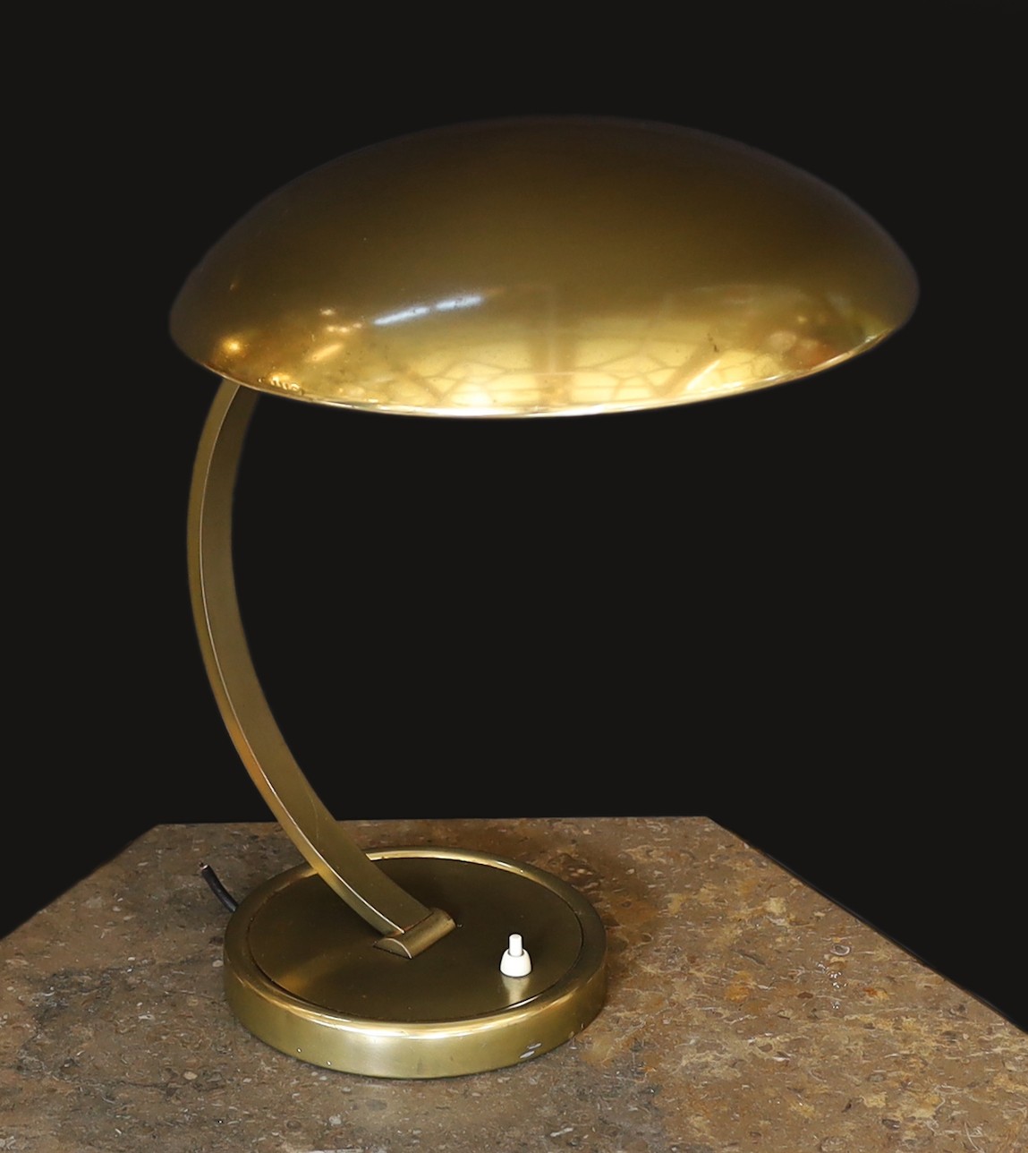 A 1950s German Christian Dell bronzed effect desk lamp, height 44cm